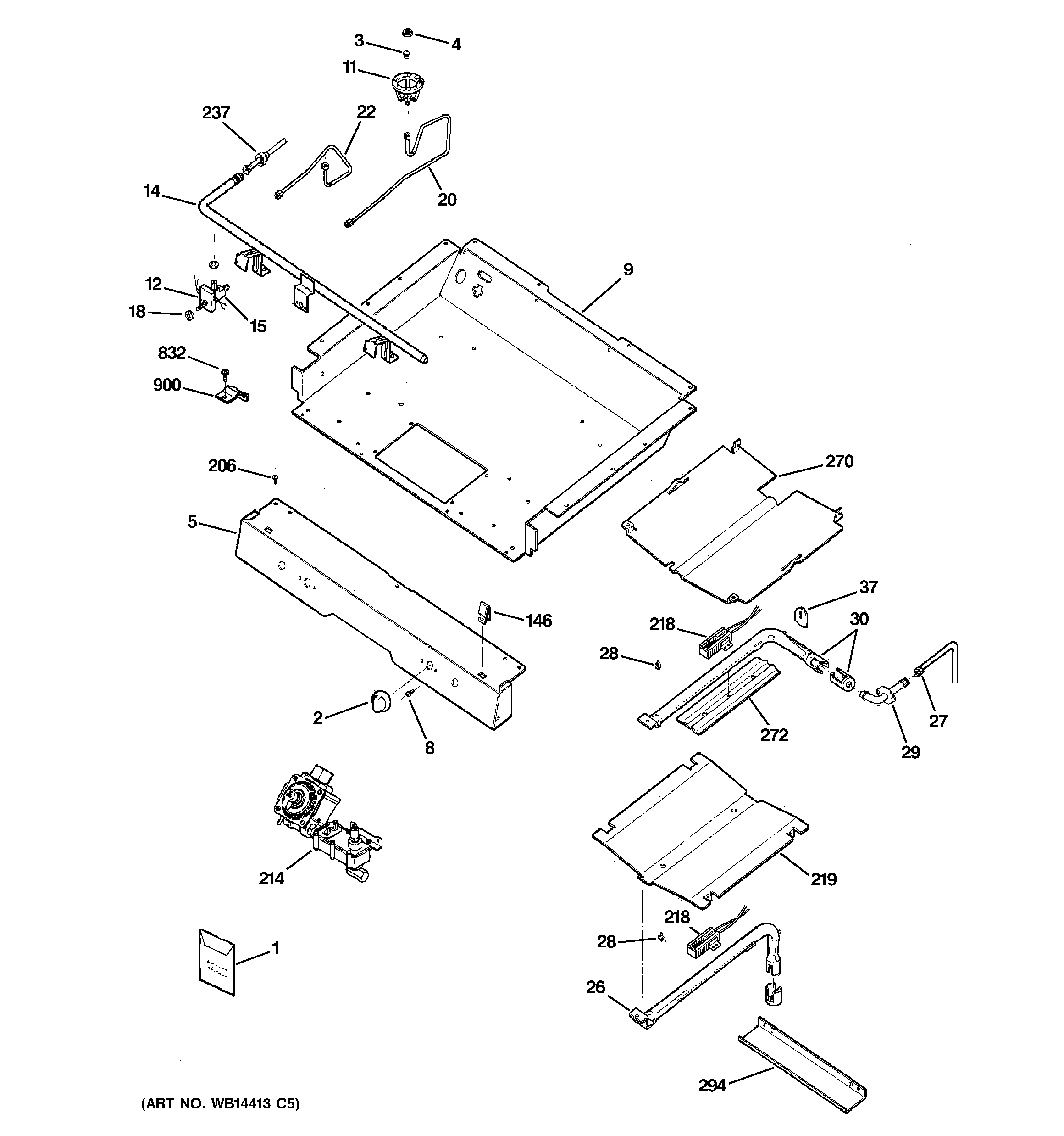 Hotpoint RGB735WEL7WW gas & burner parts diagram