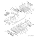 GE PFIE1NFWCABV freezer shelves diagram