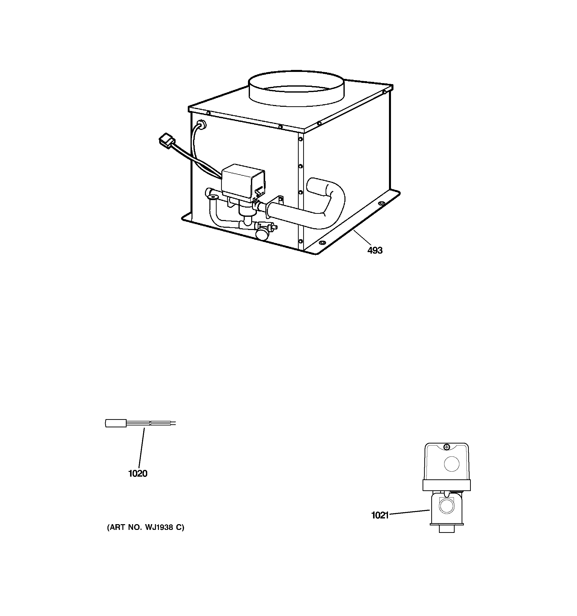 GE RAVHW3 zoneline heating kit diagram