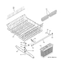 GE GLD4900P00CC upper rack assembly diagram