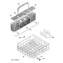GE GLD4900P00CC lower rack assembly diagram