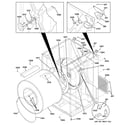 GE DCCH43EH0WW cabinet & drum diagram