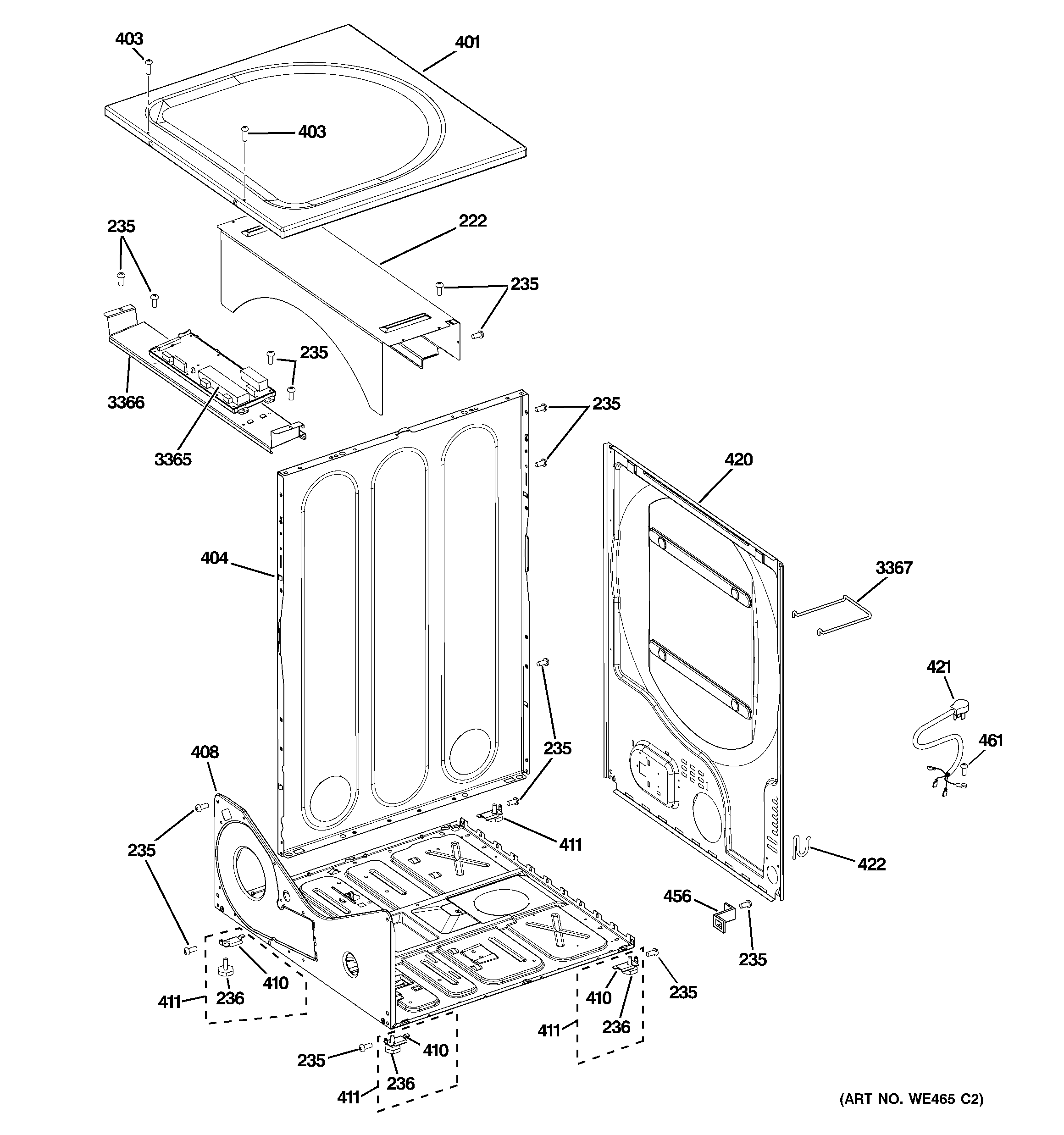 GE DCVH680GJ0BB cabinet diagram