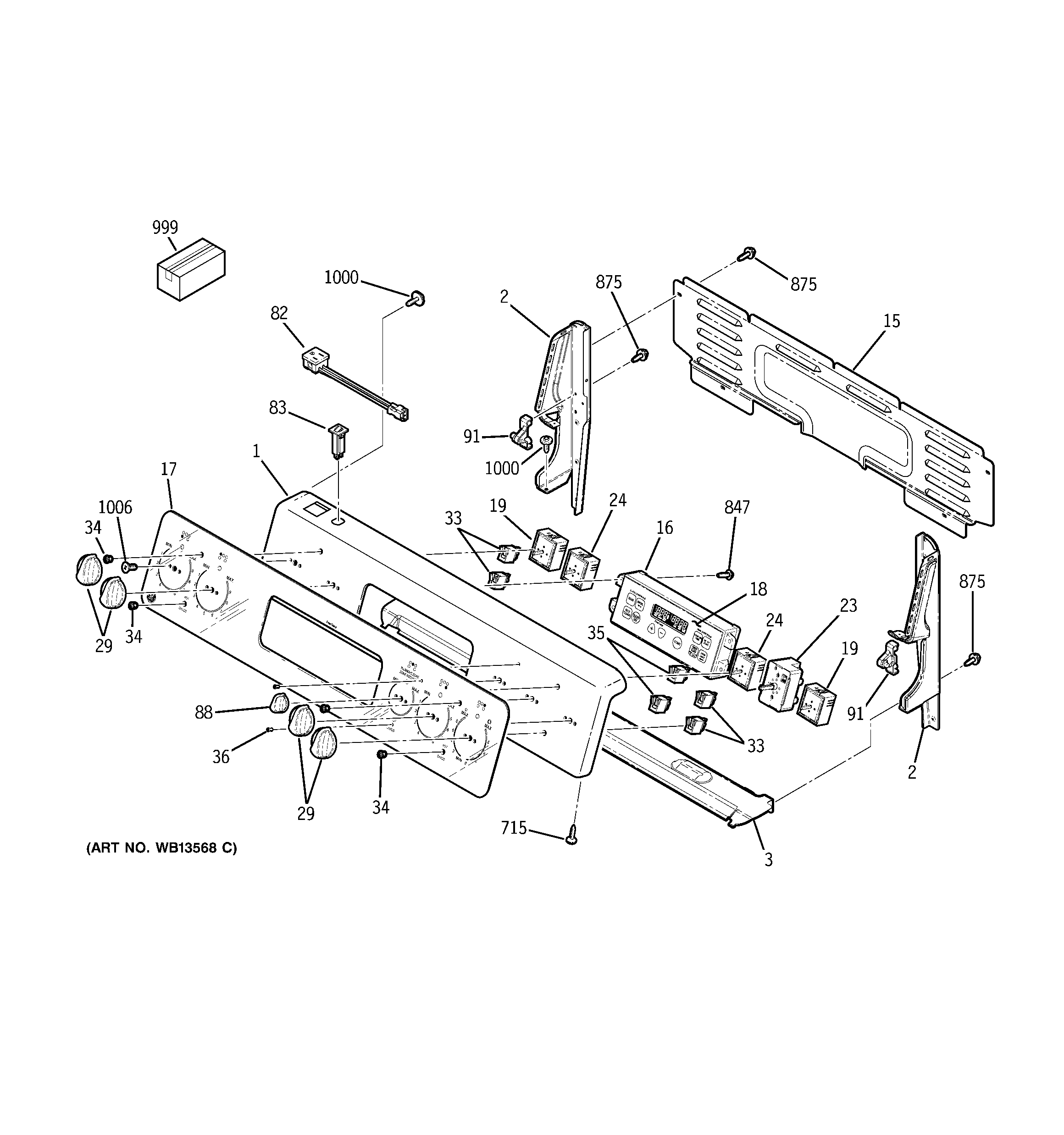 GE ECBP82SK1SS control panel diagram