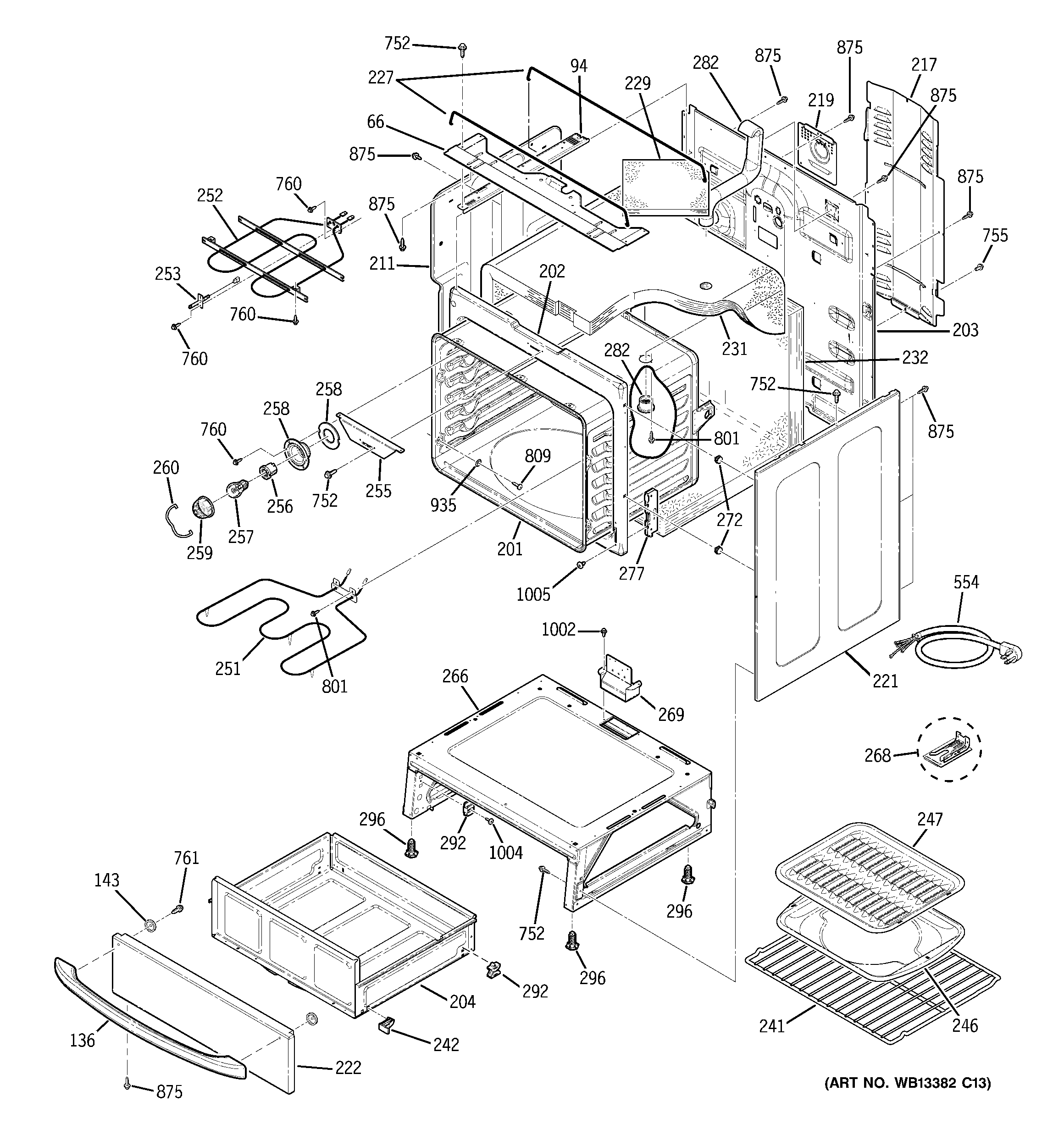 GE ECBP82SK1SS body parts diagram