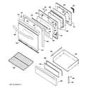 GE JGBP85DEM2CC door & drawer parts diagram
