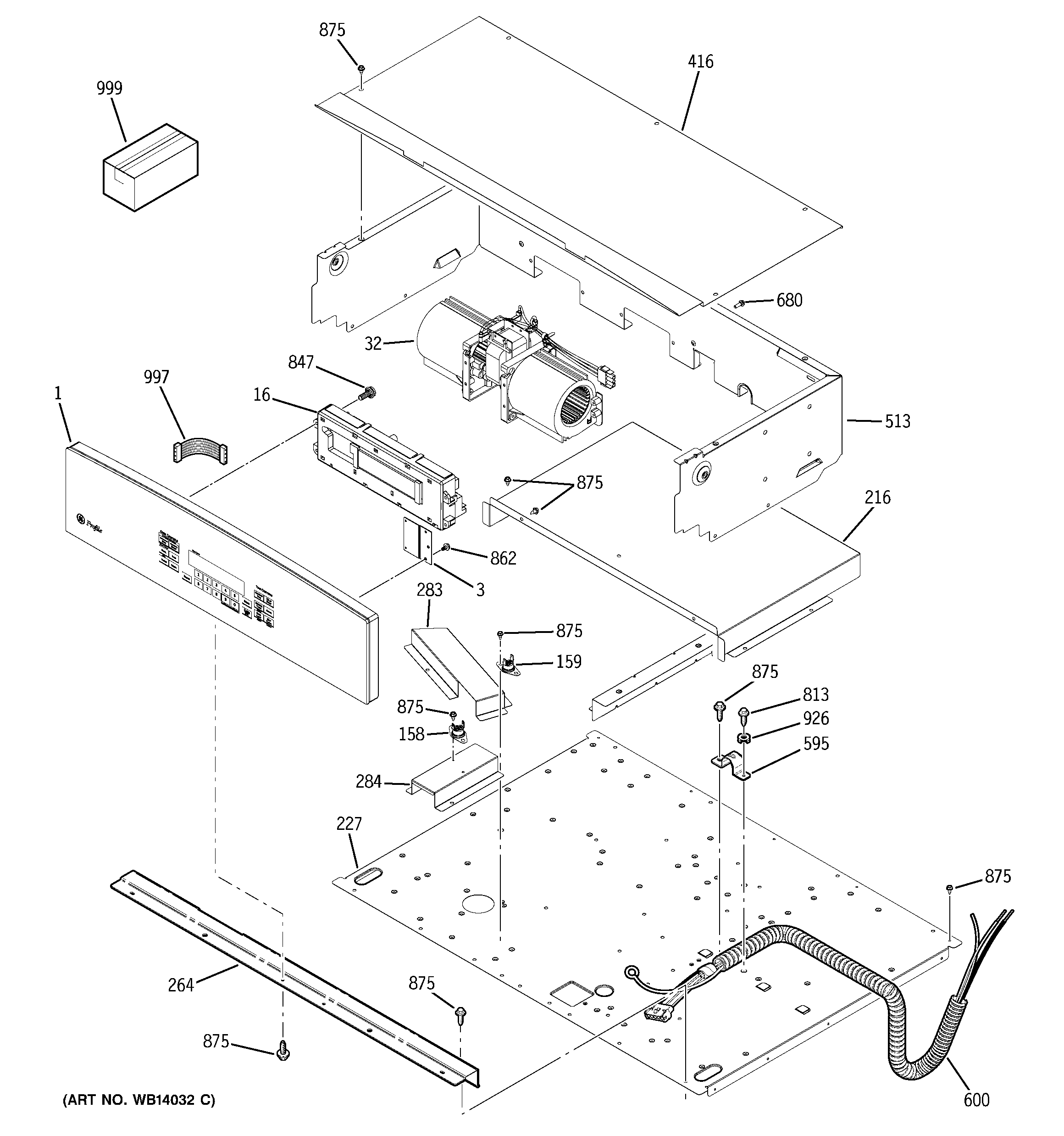 GE PT916WM1WW control panel diagram