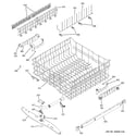 GE PDW7380N25SS upper rack assembly diagram