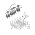 GE PDWT280P00SS lower rack assembly diagram