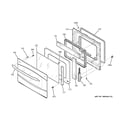 GE PT956SM2SS door diagram