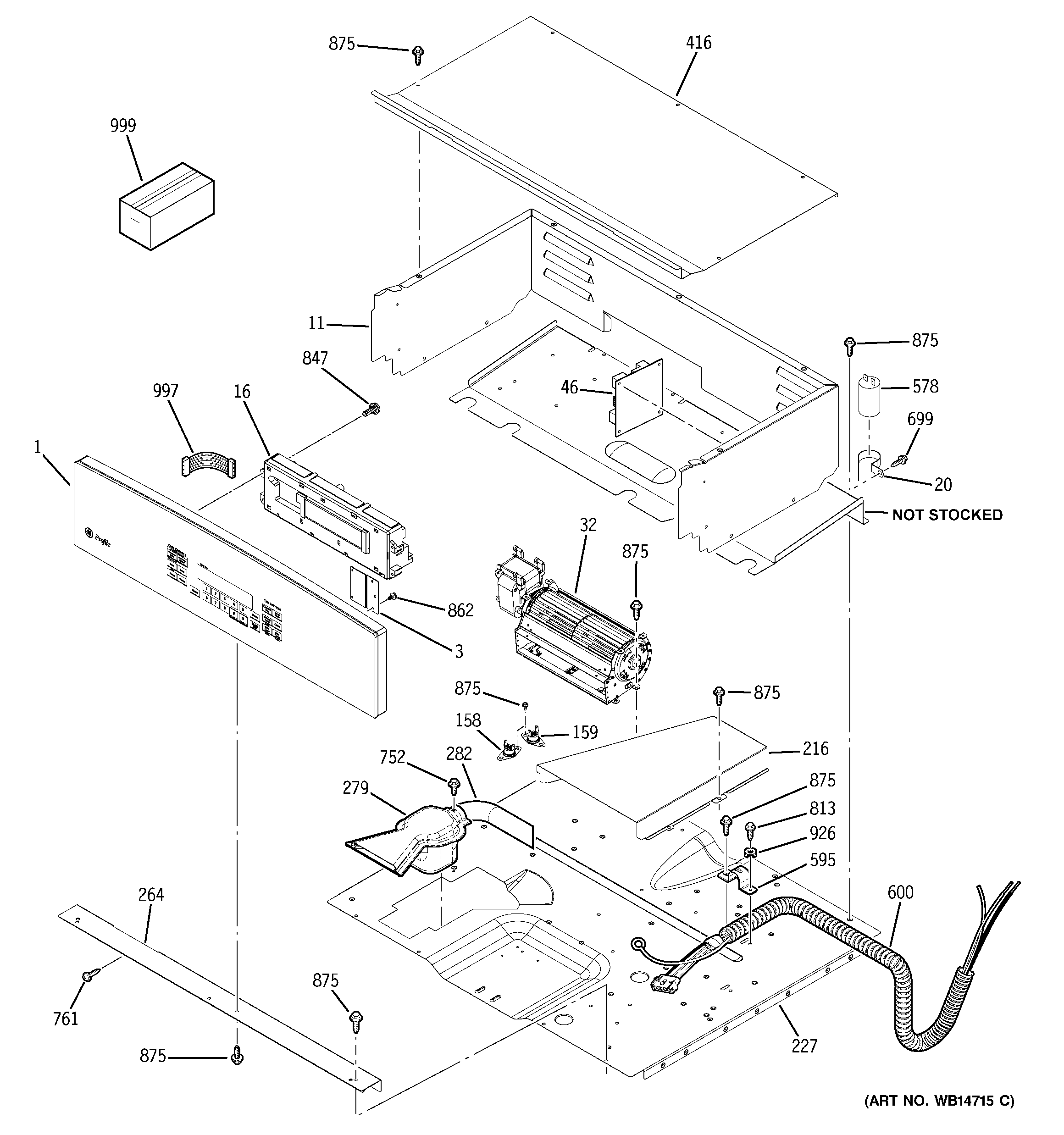 GE PK956SM2SS control panel diagram