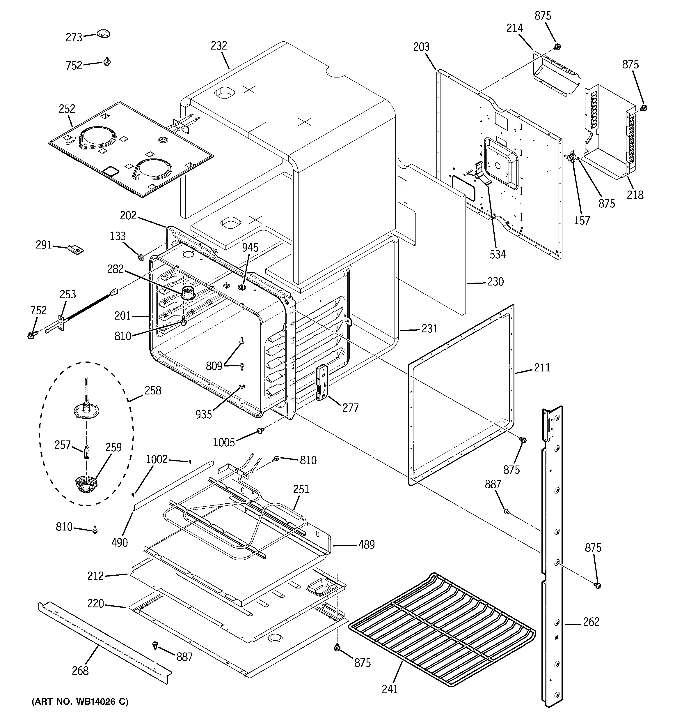 GE PK956SM2SS lower oven diagram