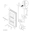 GE FUF14SVARWW freezer door diagram
