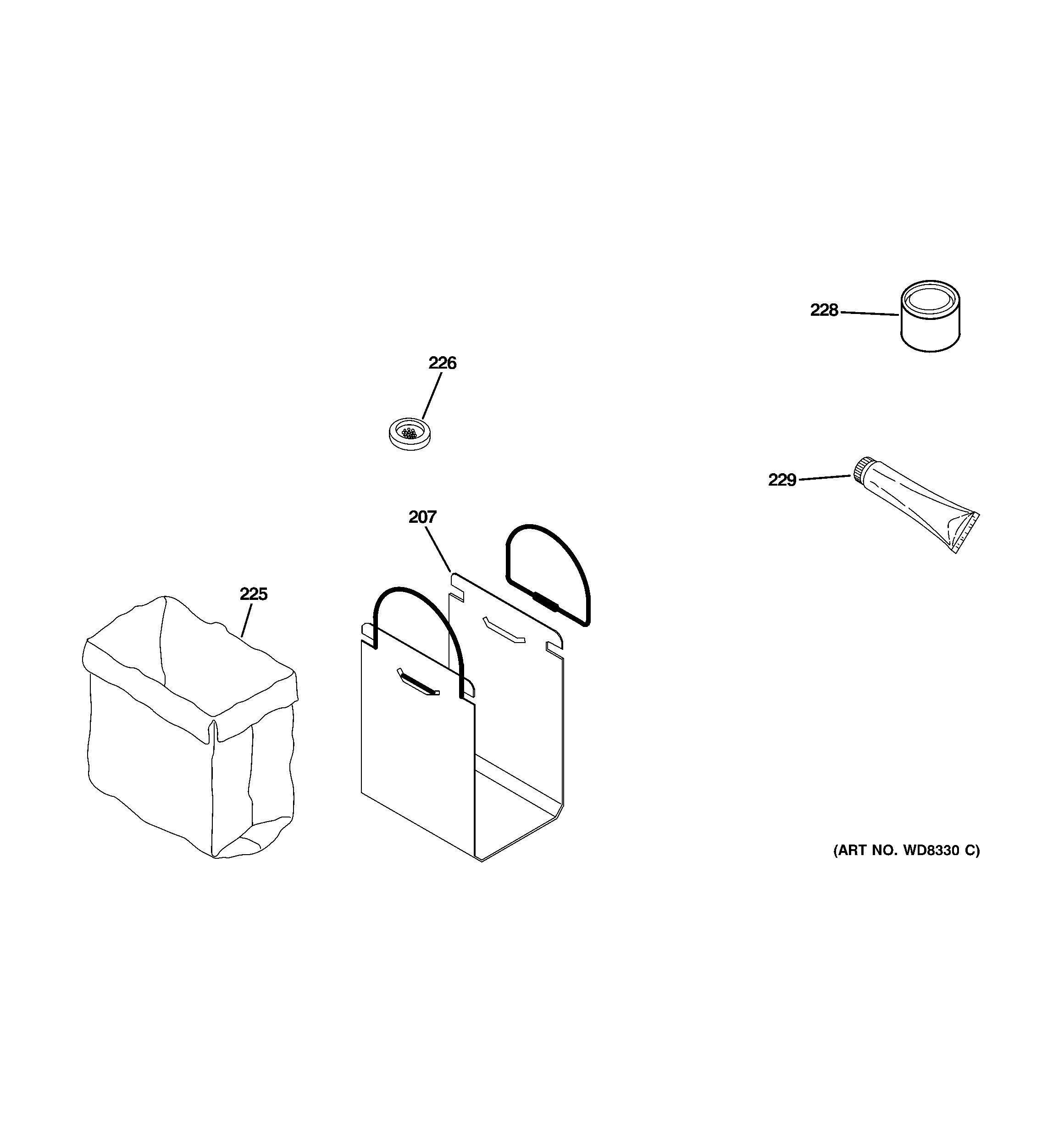 GE GCG1580P0SS accessory parts diagram