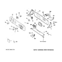 GE WJSR4160G3WW controls & backsplash diagram