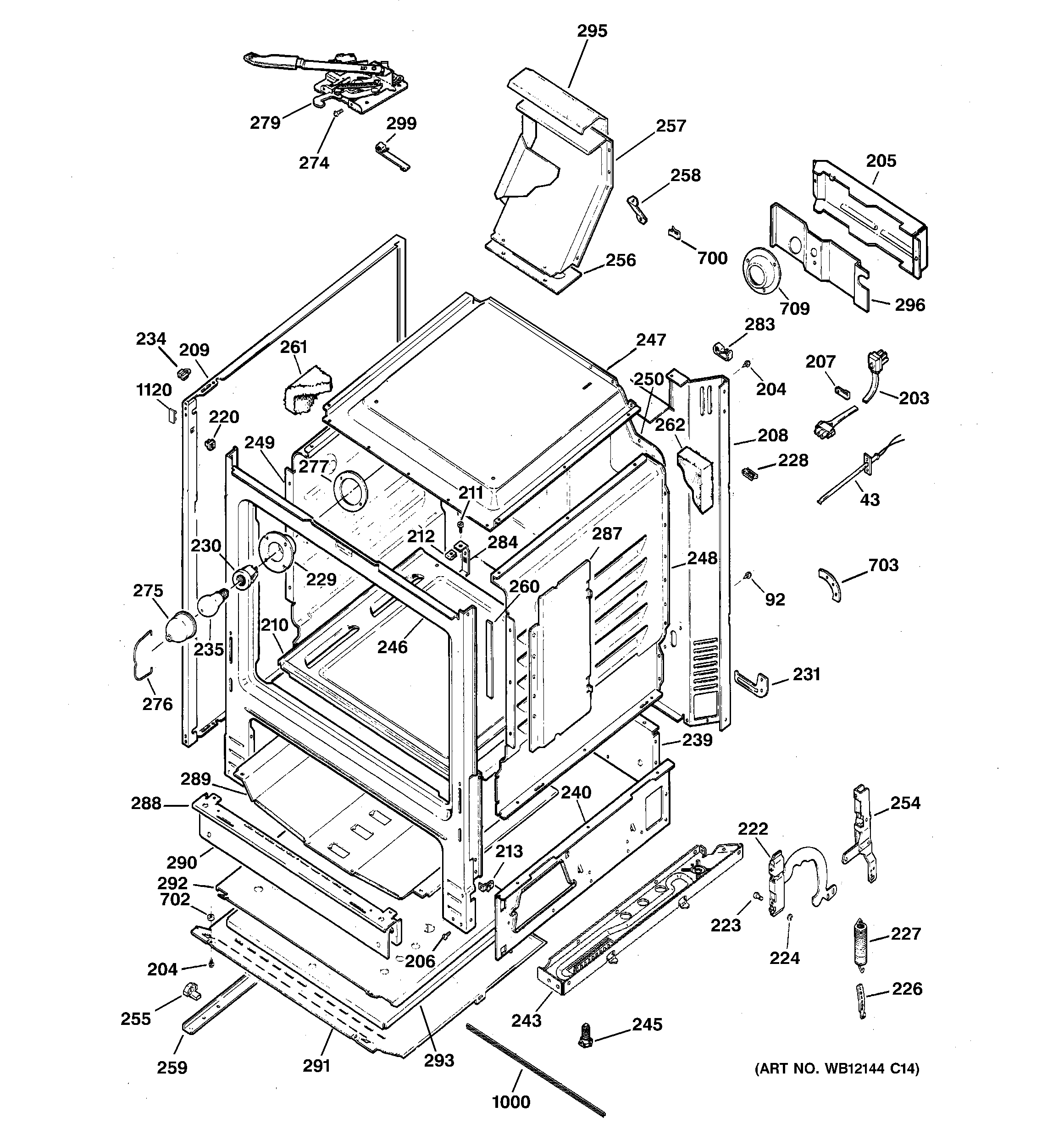 GE JGBP28SEM5SS body parts diagram