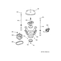 GE WBSR3000F0WS suspension, pump & drive components diagram