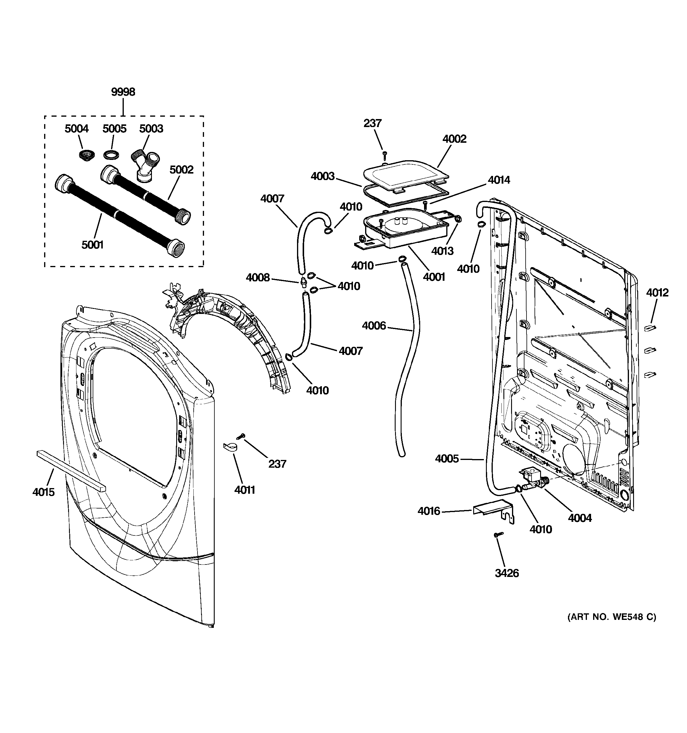 GE DPVH890EJ0MV water system diagram
