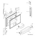 GE GTE25DBTJRWW freezer door diagram