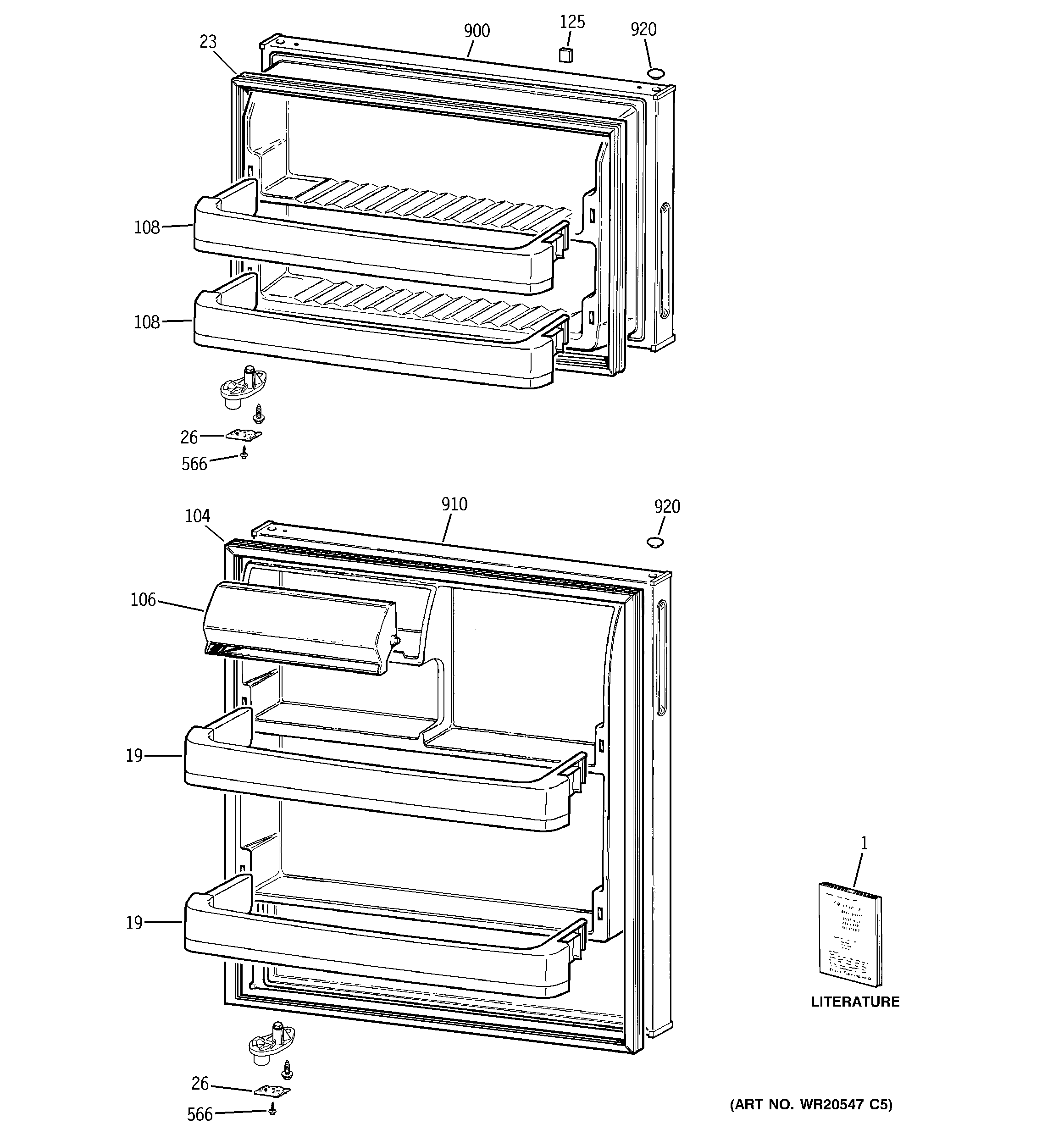 Hotpoint HTR16BBSDLCC doors diagram
