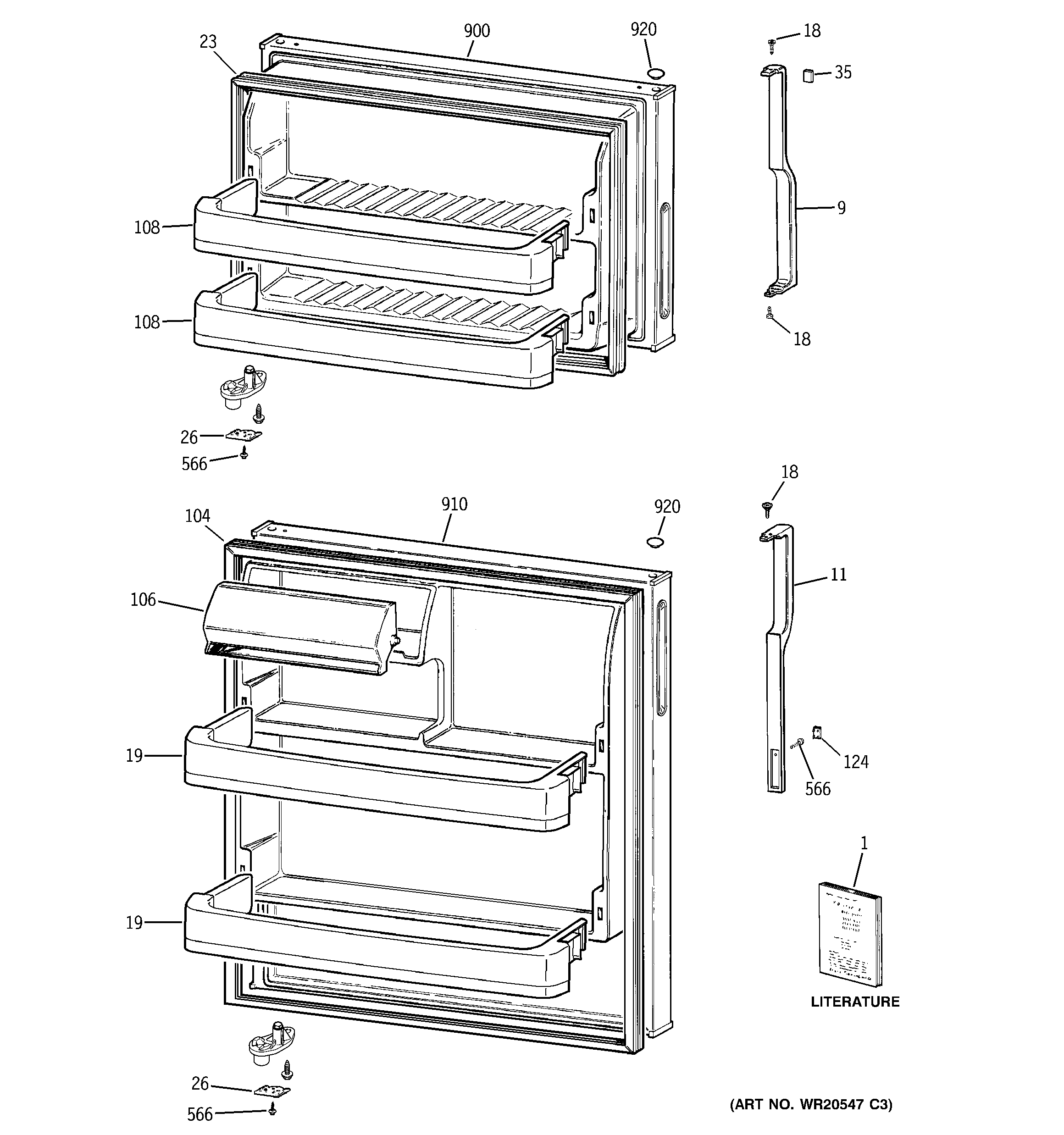 Hotpoint HTS16BBSDLCC doors diagram