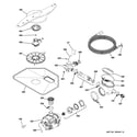 GE PDWT510P10BB motor-pump mechanism diagram