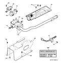 GE DPSE810GG7WT gas valve & burner assembly diagram