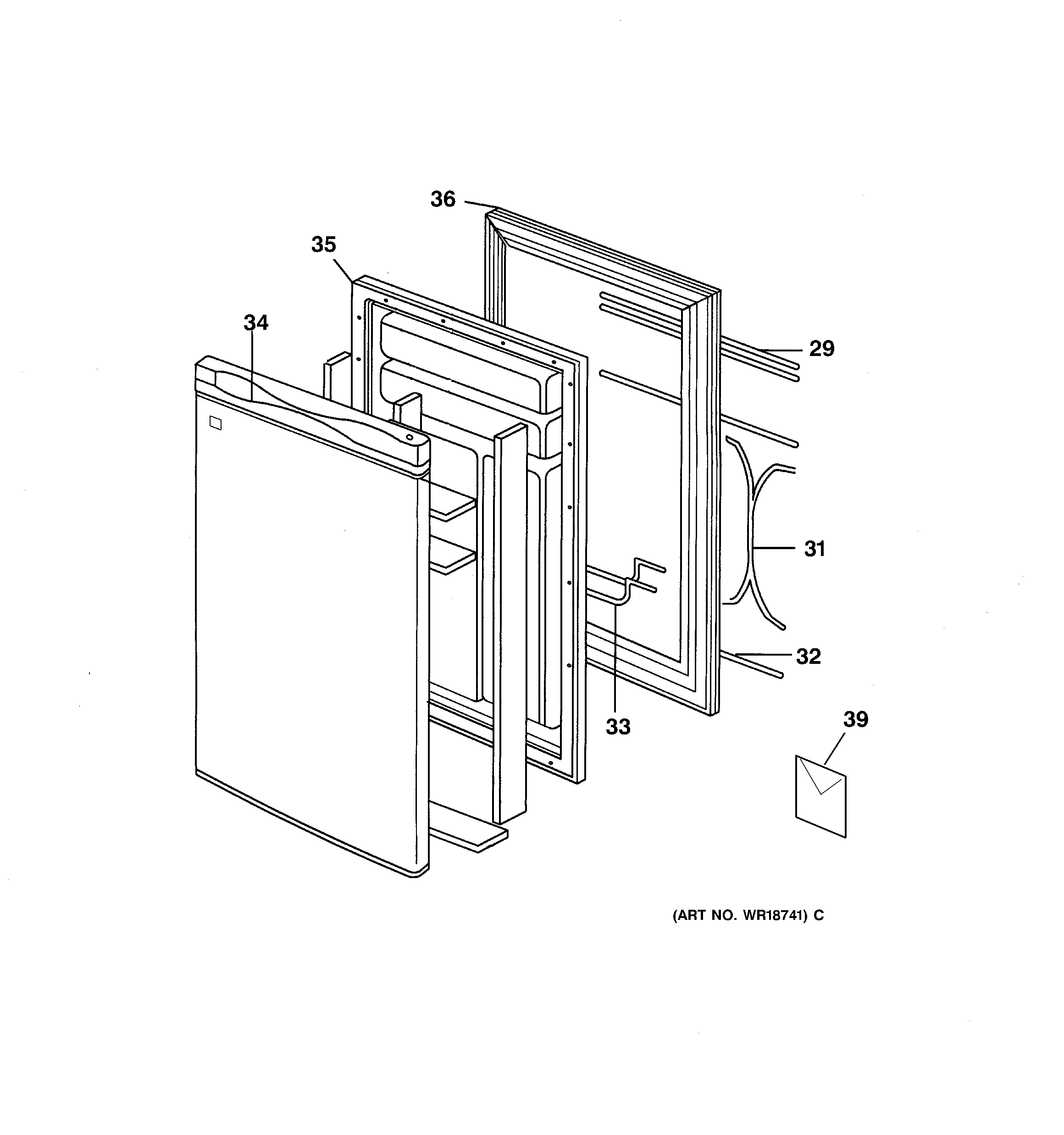 GE GMR04AAMABB door diagram