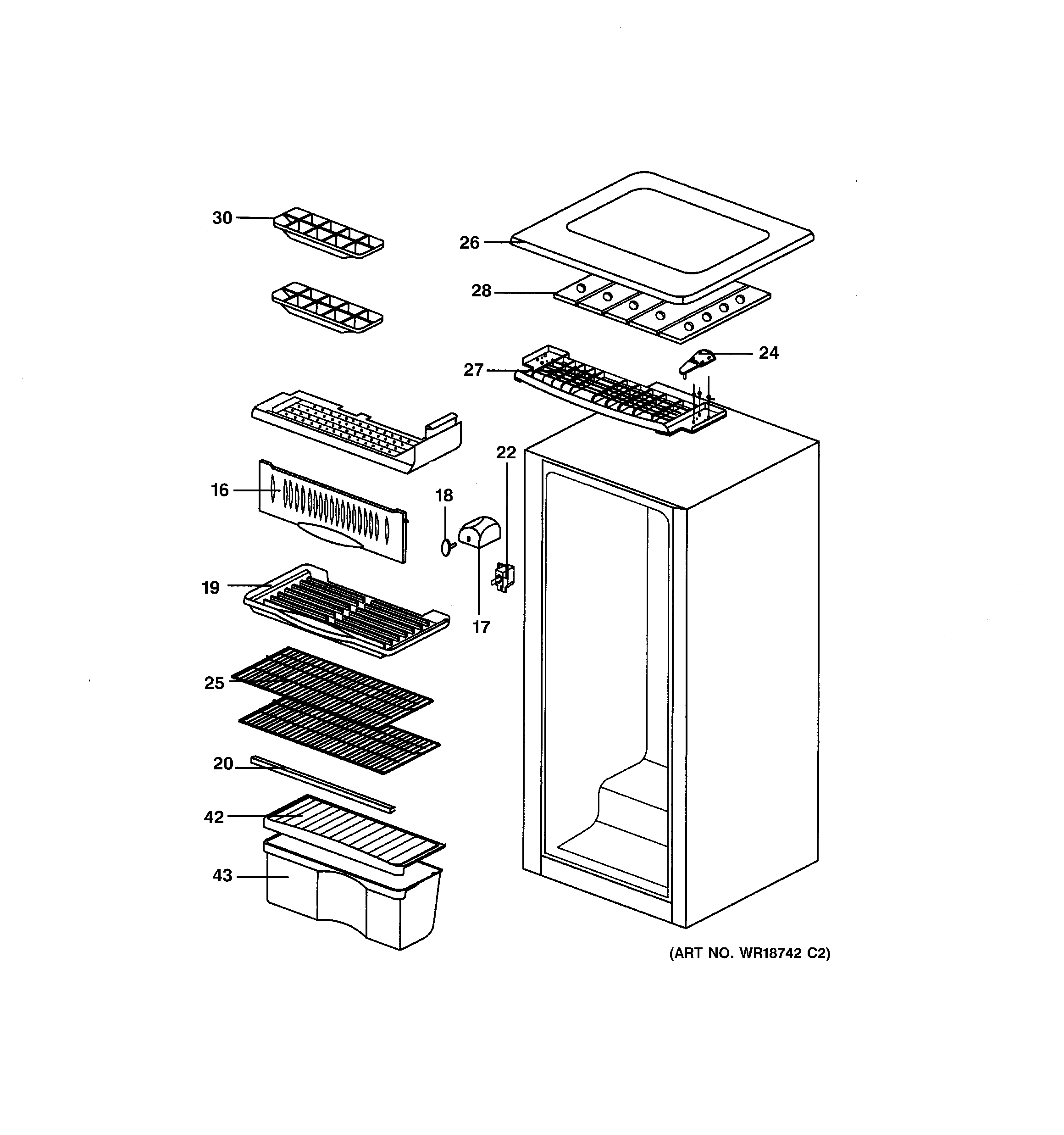 GE GMR04AAMABB cabinet diagram