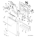 GE ZBD8920P00SS escutcheon & door assembly diagram