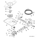 GE PDWF500P00WW motor-pump mechanism diagram