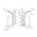 GE ZFGP21HYASS fresh food doors diagram