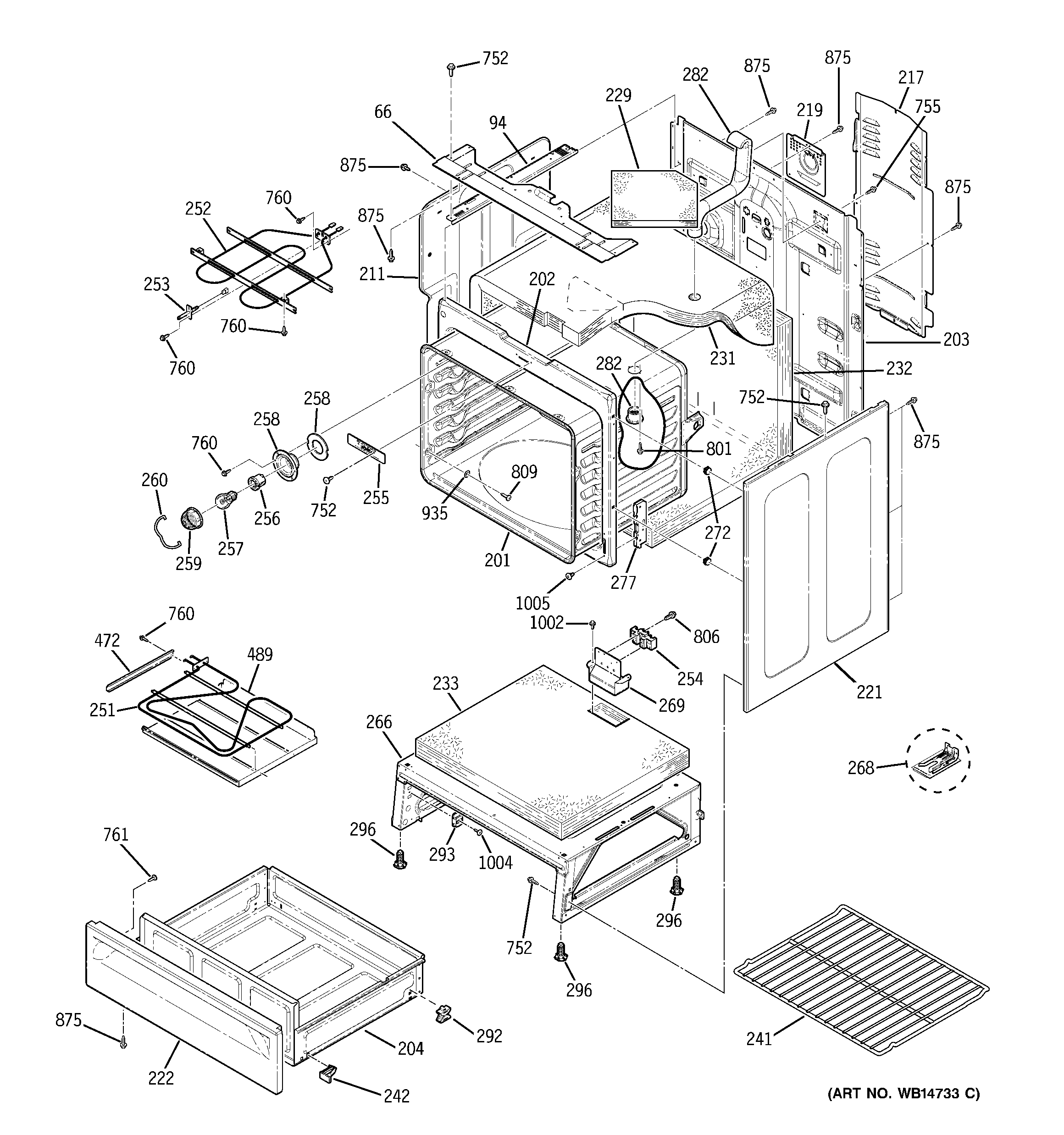 GE JB650DP1BB body parts diagram