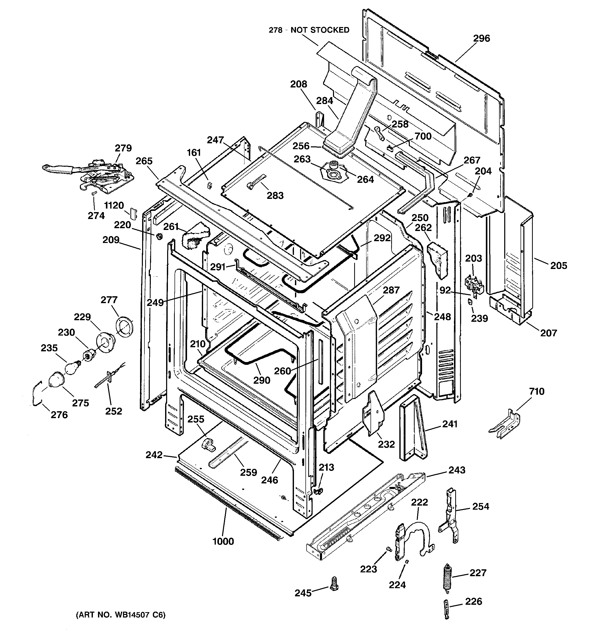 GE JB600WK5WW body parts diagram