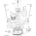GE 57751H3WW suspension, pump & drive components diagram