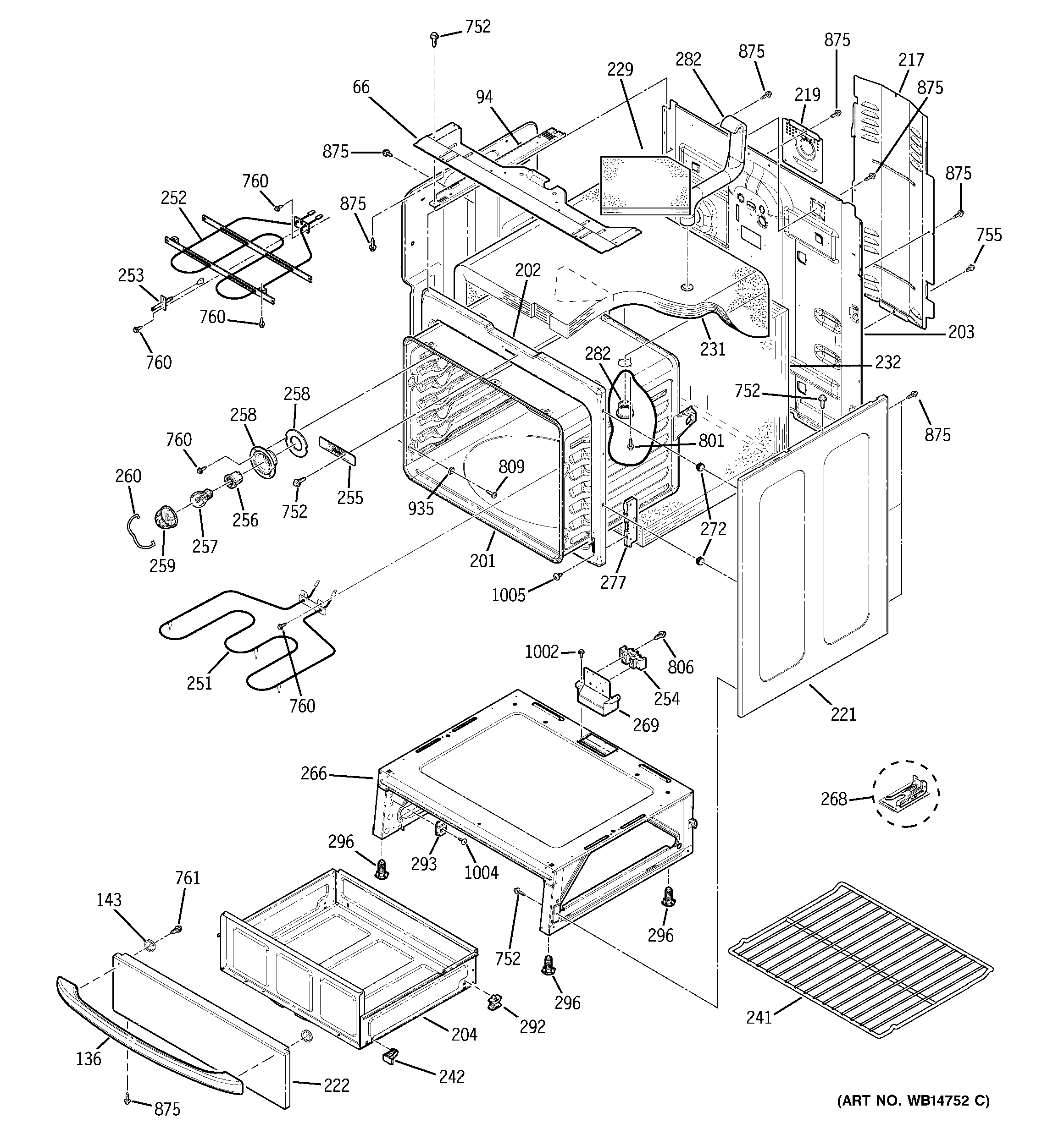 GE EER4001N01SS body parts diagram