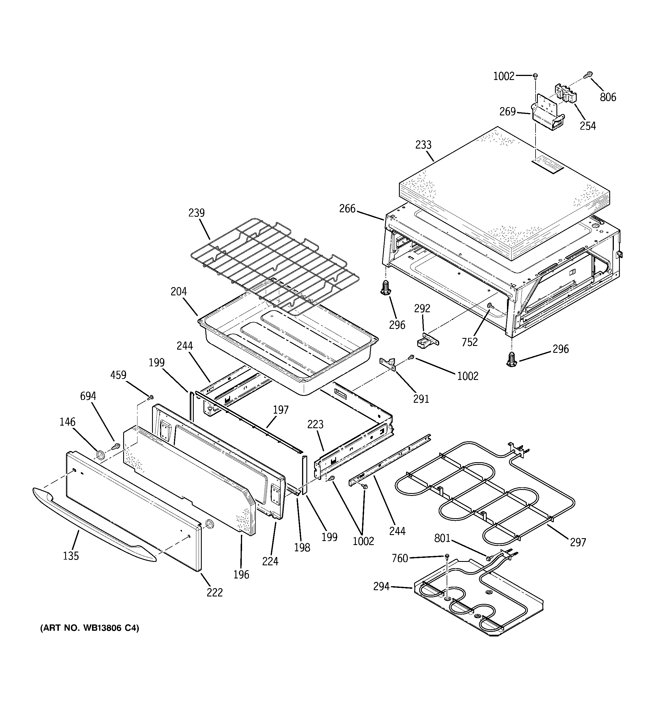 GE PCB969SP1SS warming drawer diagram
