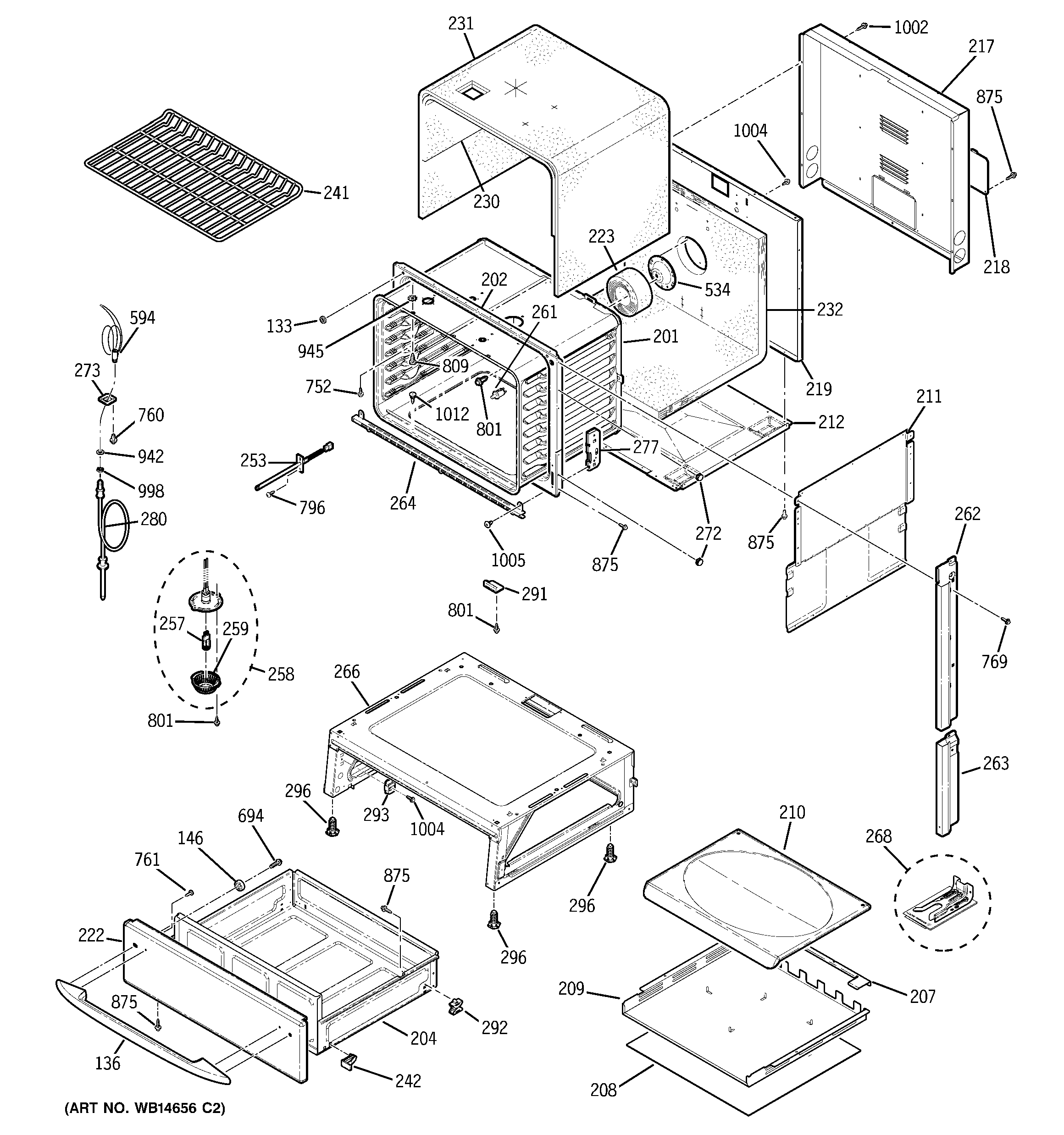 GE PGS975SEM3SS body parts diagram