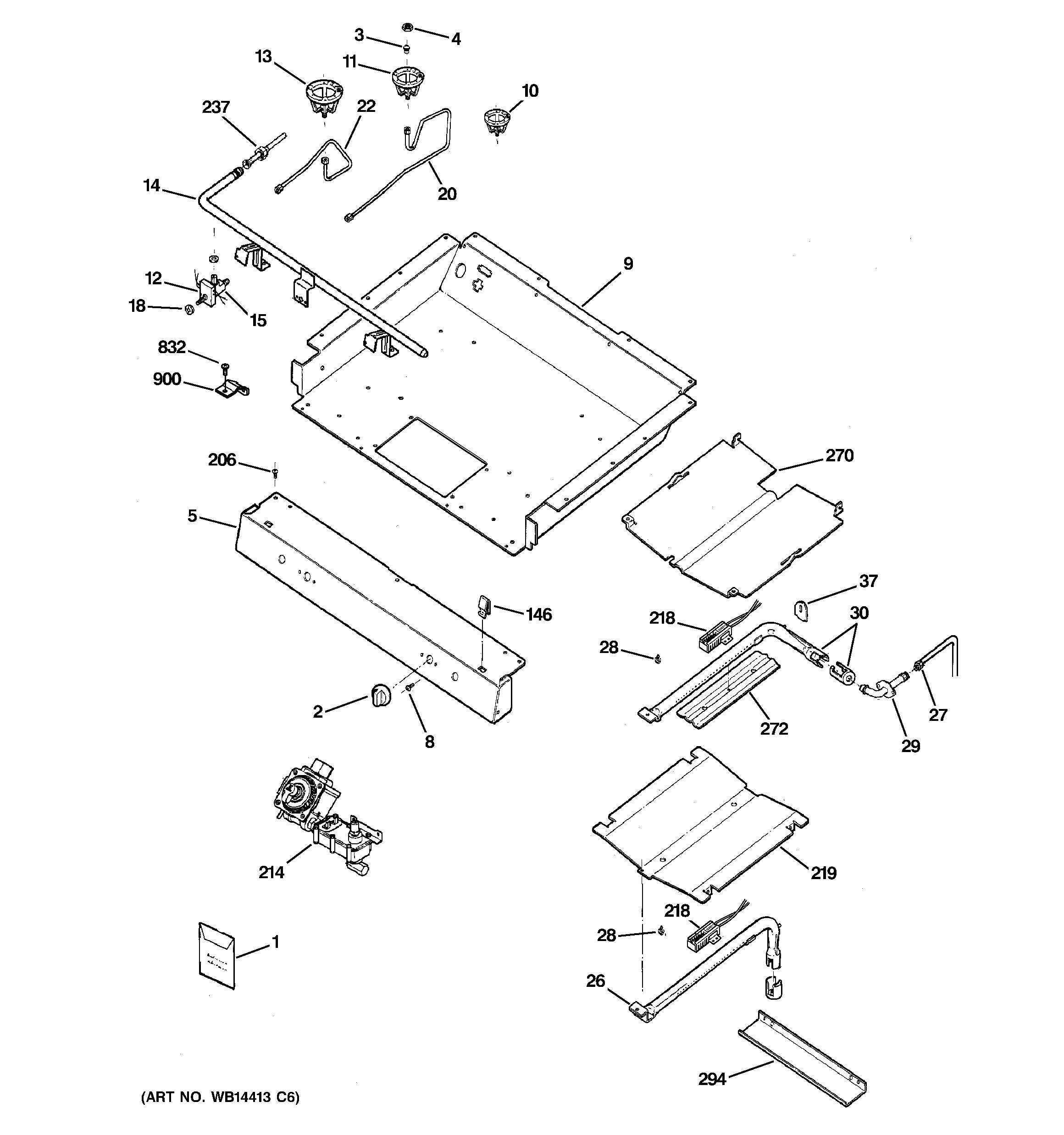 Hotpoint RGB745DEP1WH gas & burner parts diagram