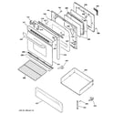 Hotpoint RGB746DEP1WW door & drawer parts diagram