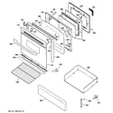 Hotpoint RGB790DEP1BB door & drawer parts diagram