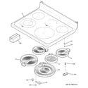GE EER4000N01BB cooktop diagram