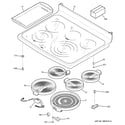 GE PB920SP1SS cooktop diagram