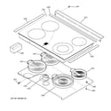 GE JCSP42DN1BB cooktop diagram