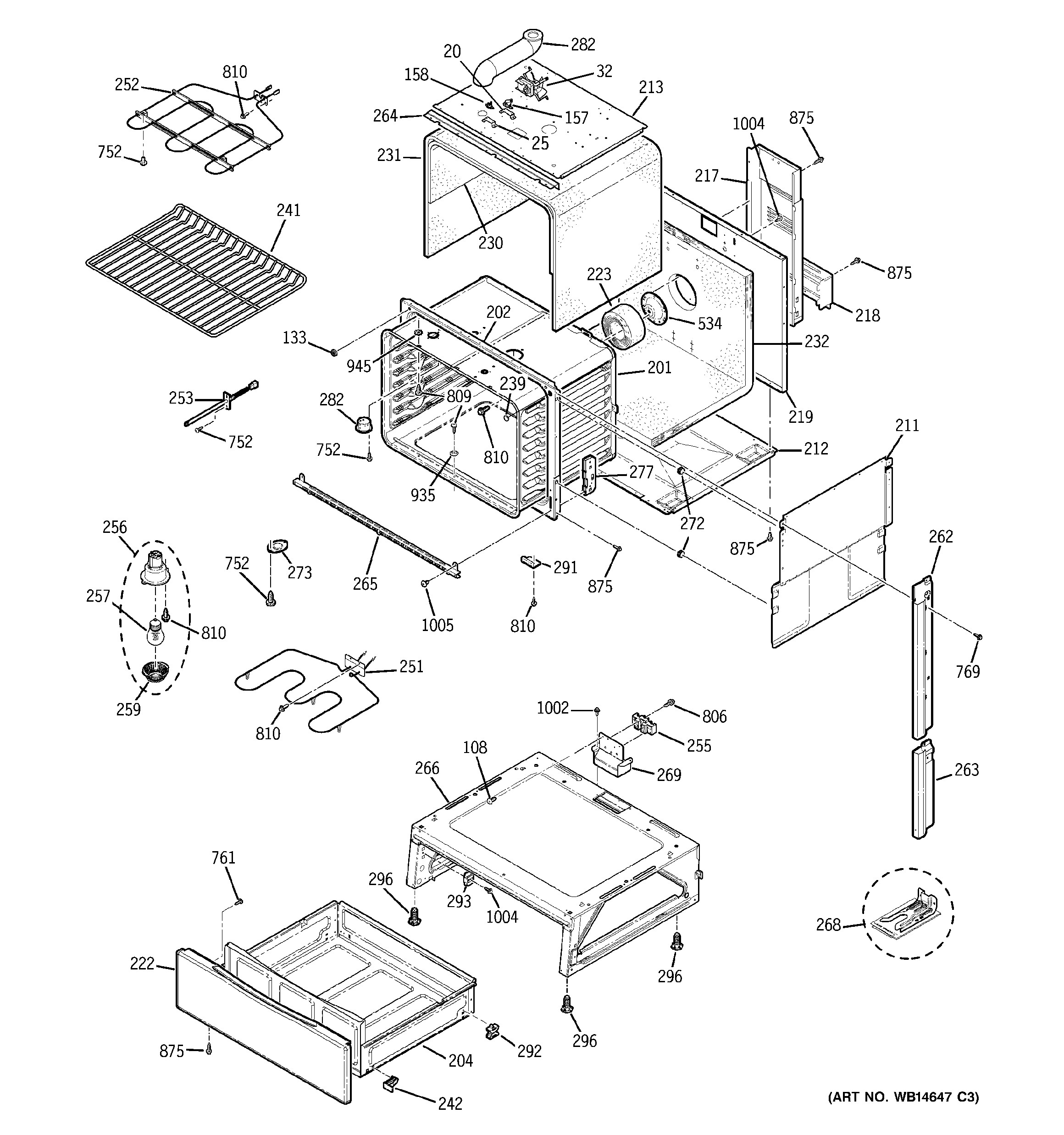 GE JSP39SN2SS body parts diagram