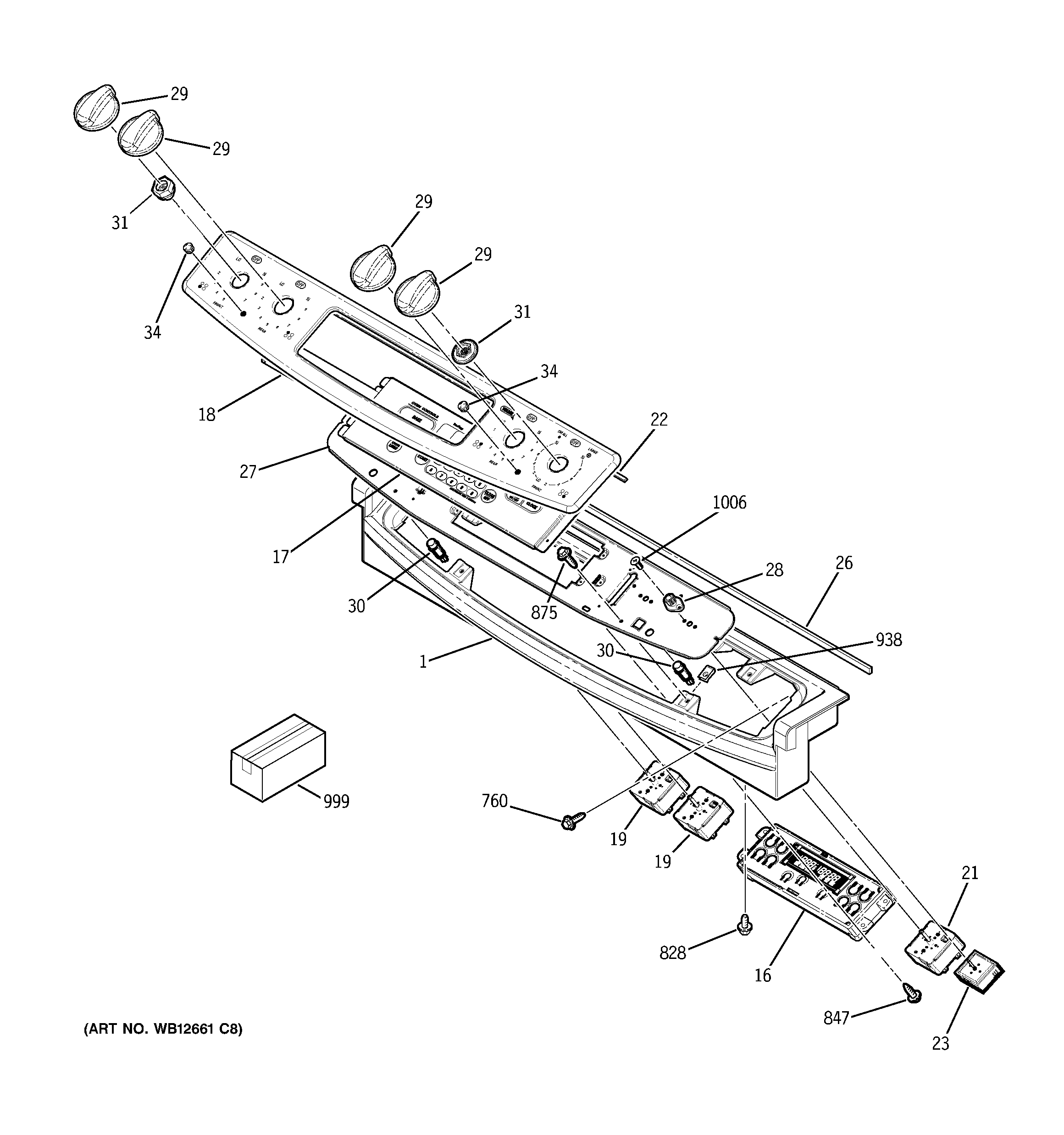 GE JSP42SN2SS control panel diagram