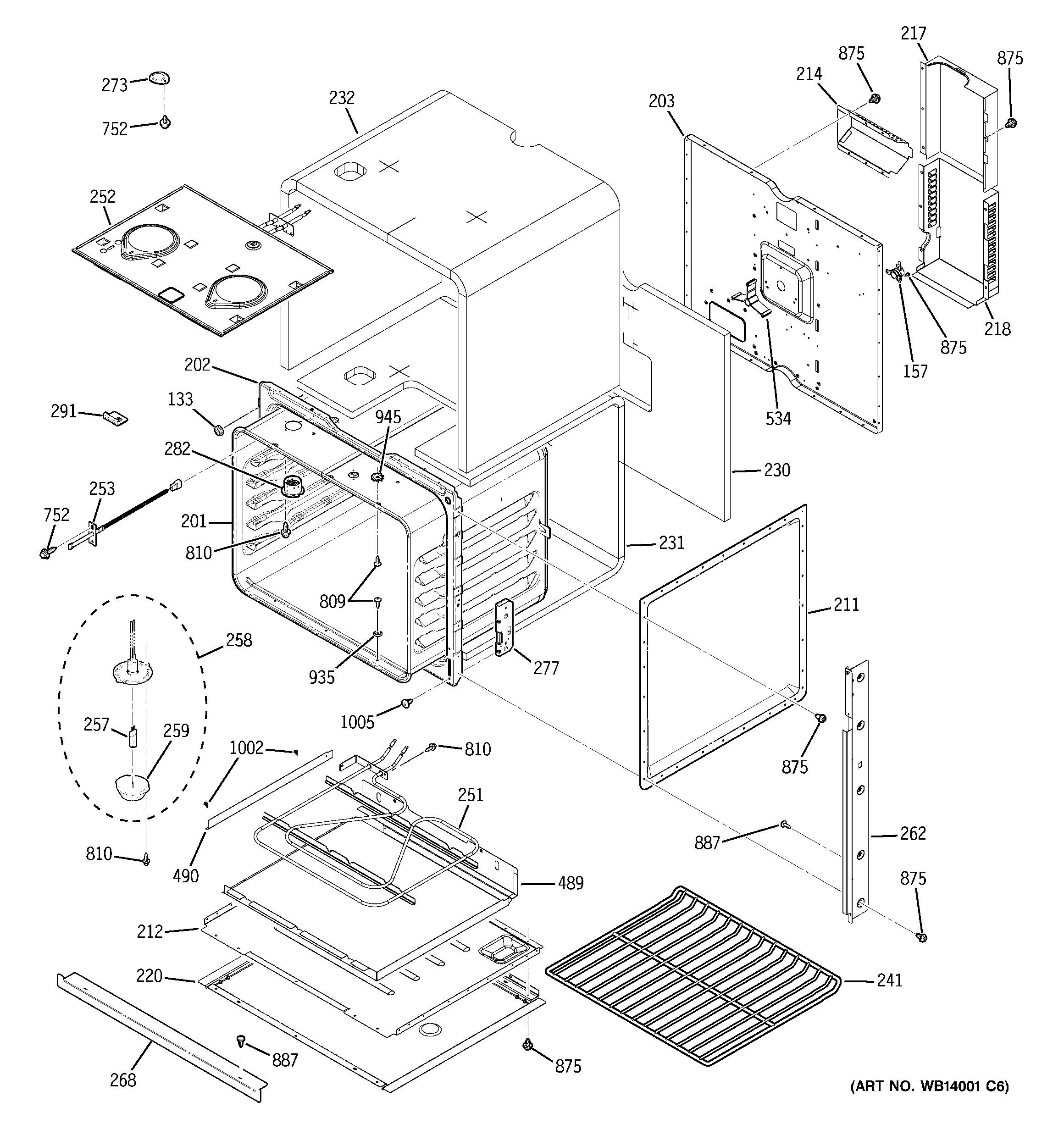 GE JCKP70DP1BB body parts diagram