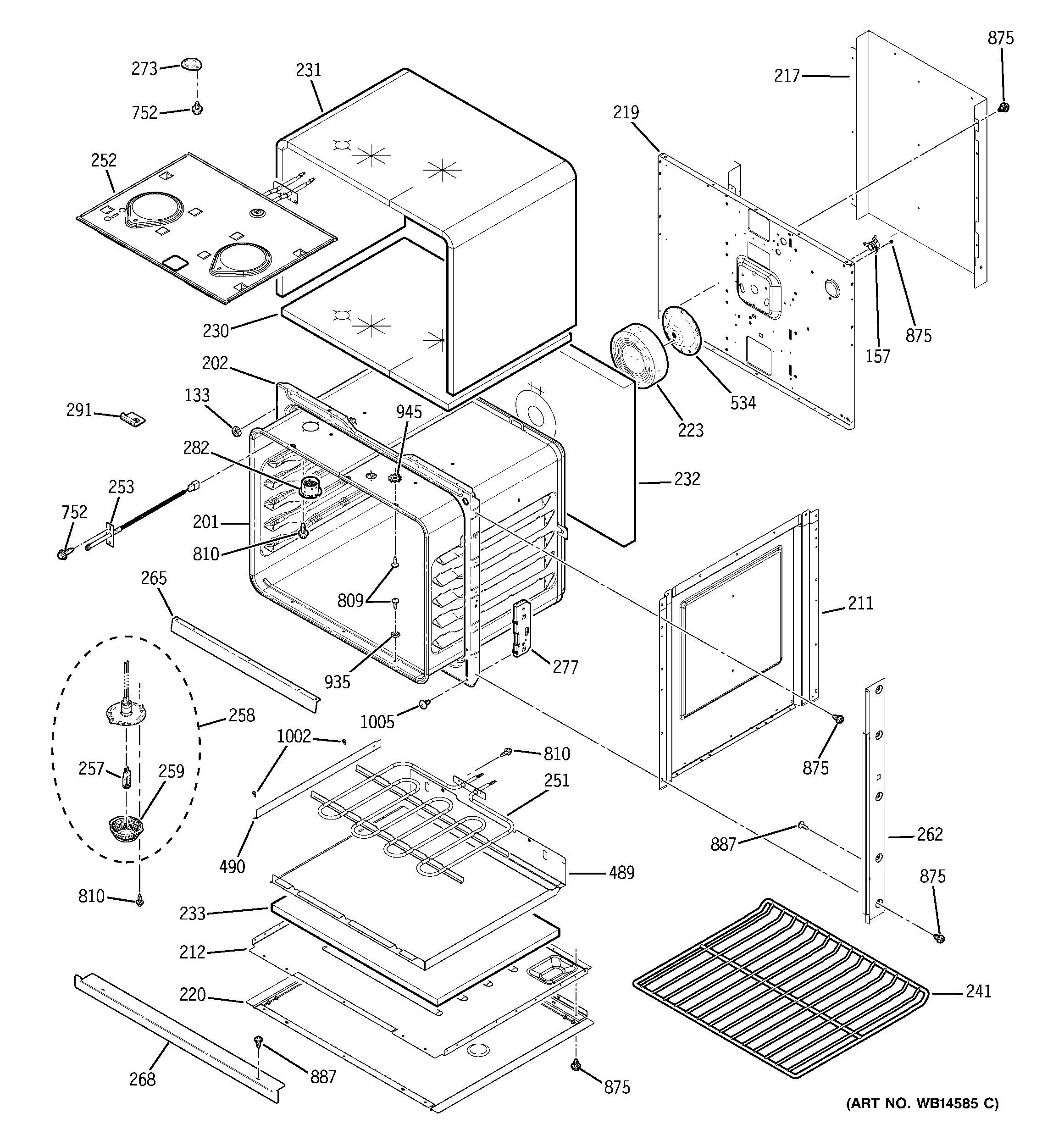 GE JTP30SP1SS body parts diagram