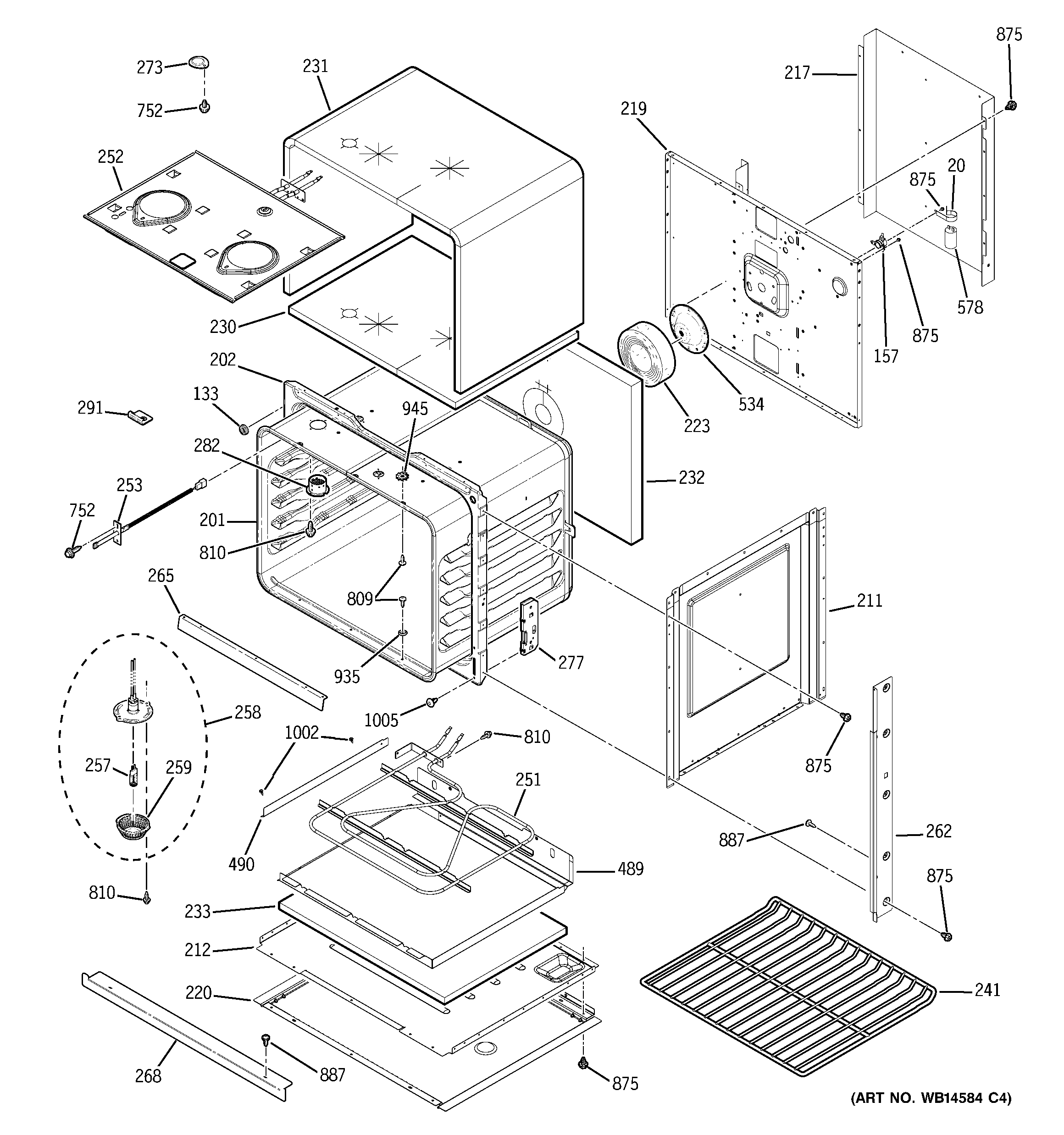 GE JTP70DP1BB body parts diagram