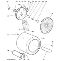 GE EGD4600G8WW drum diagram